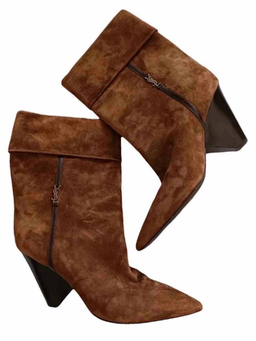 Saint Laurent Brown Niki 85
Suede Ankle Boots size 391/2